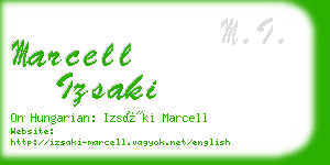 marcell izsaki business card